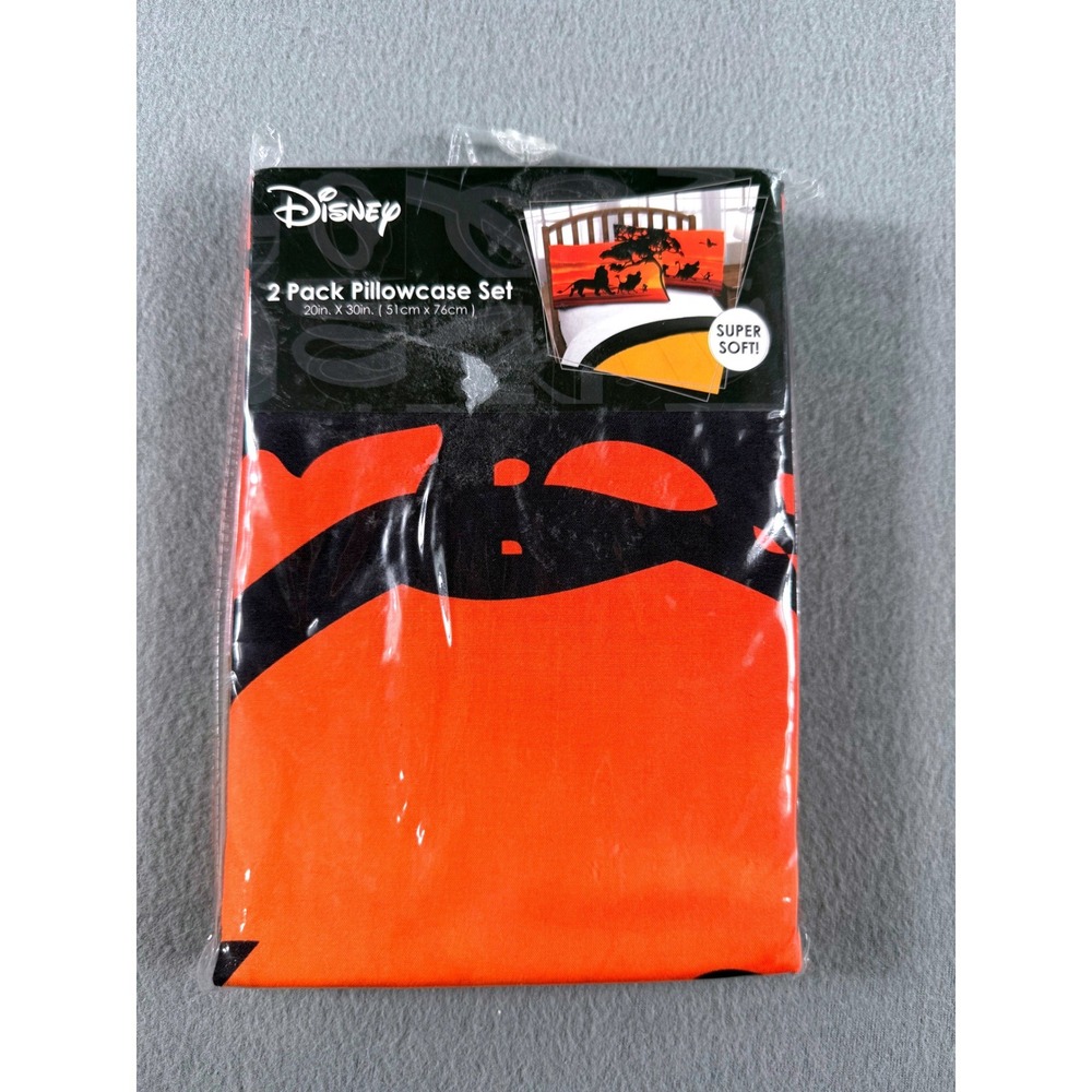Disney Lion King 2 Pack Pillowcase Set Simba Timon Pumbaa New Sealed Standard